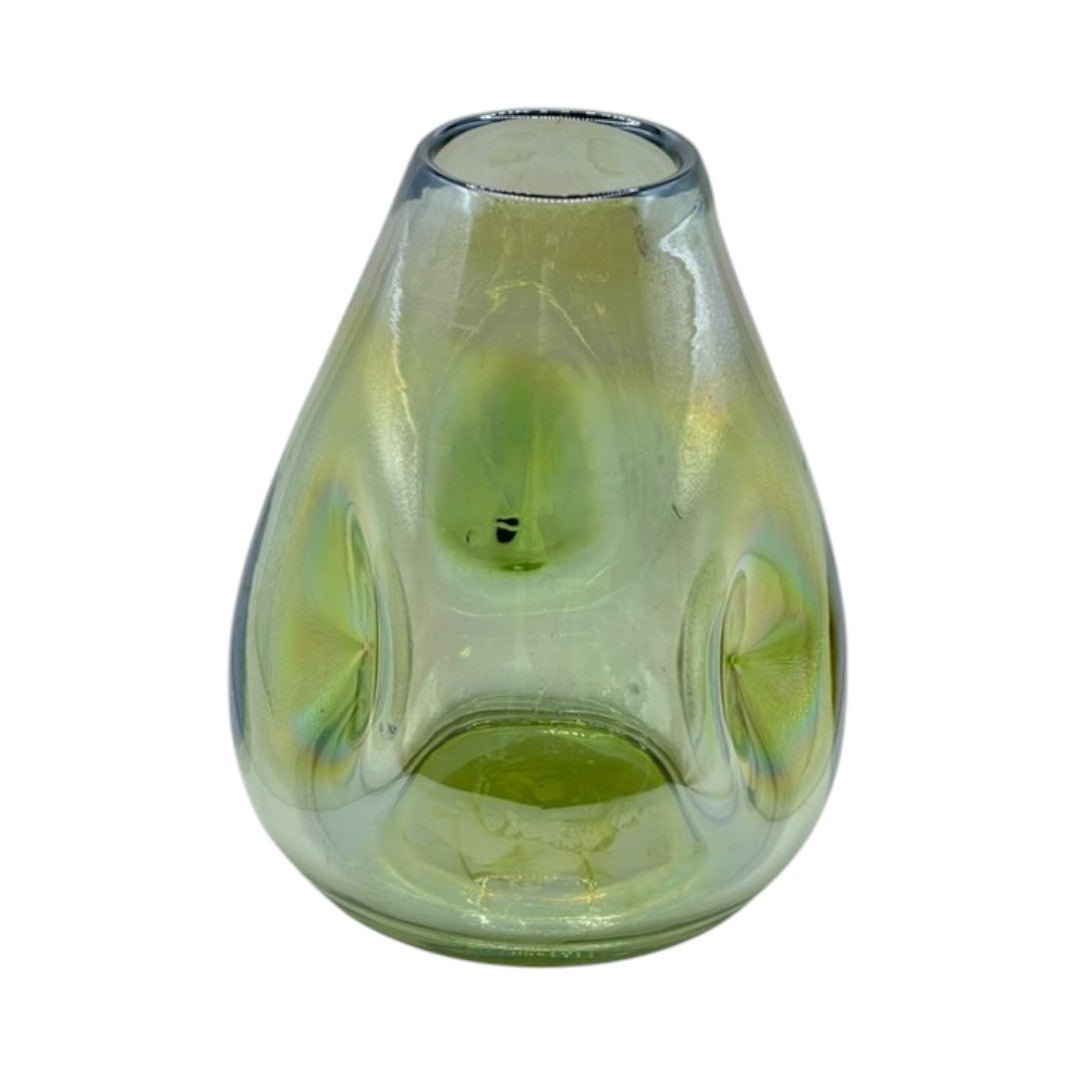 Vase vert marbré