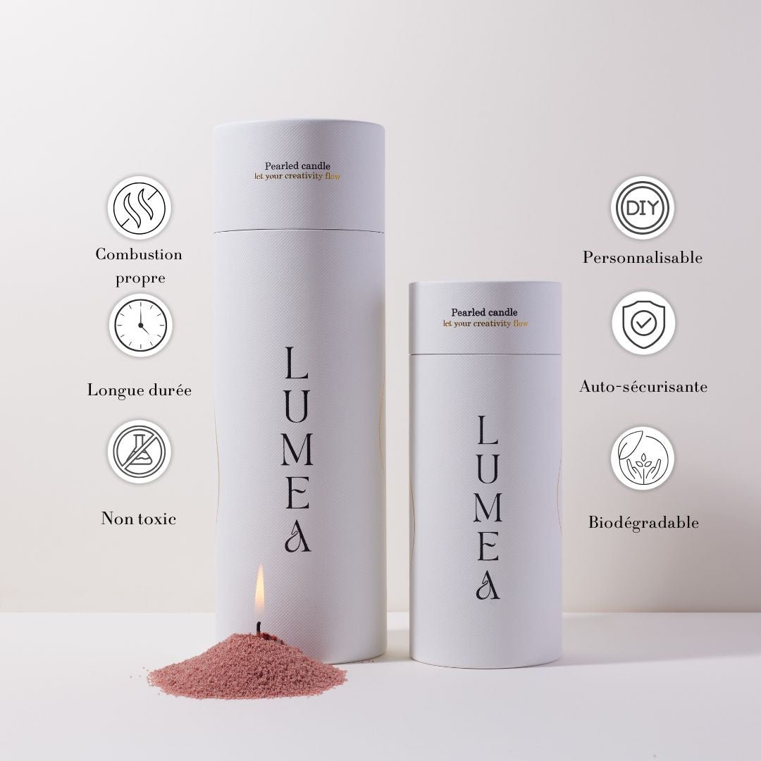 500g pearl candle and wicks included