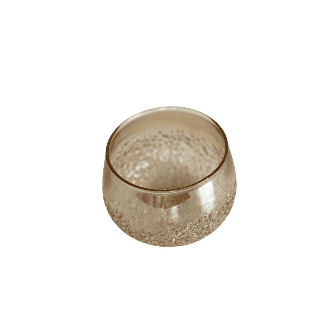 Pot de bougie en verre