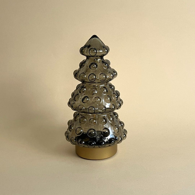 Lampe sapin en verre