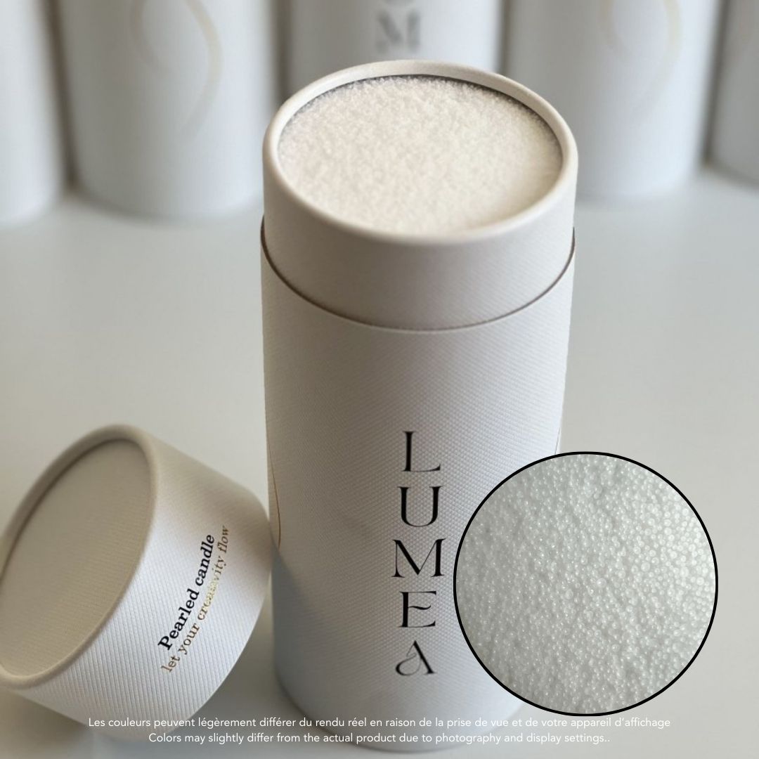 Bougie perlée 500g et mèches incluses