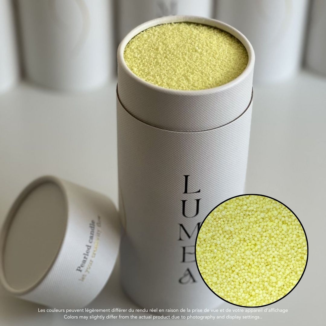 Bougie perlée 500g et mèches incluses