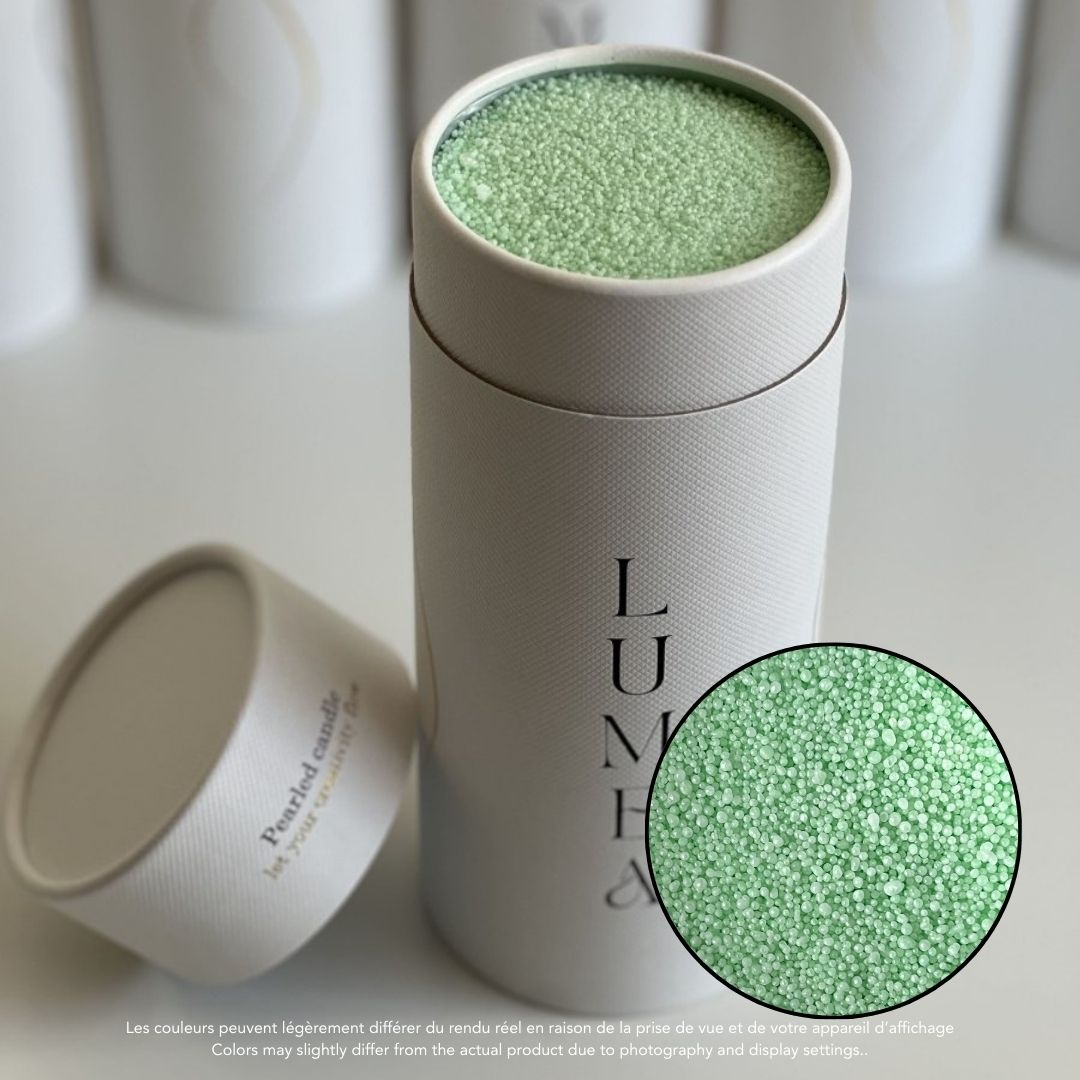 Bougie perlée 500g et mèches incluses