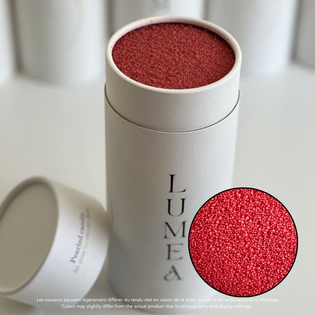 Bougie perlée 500g et mèches incluses