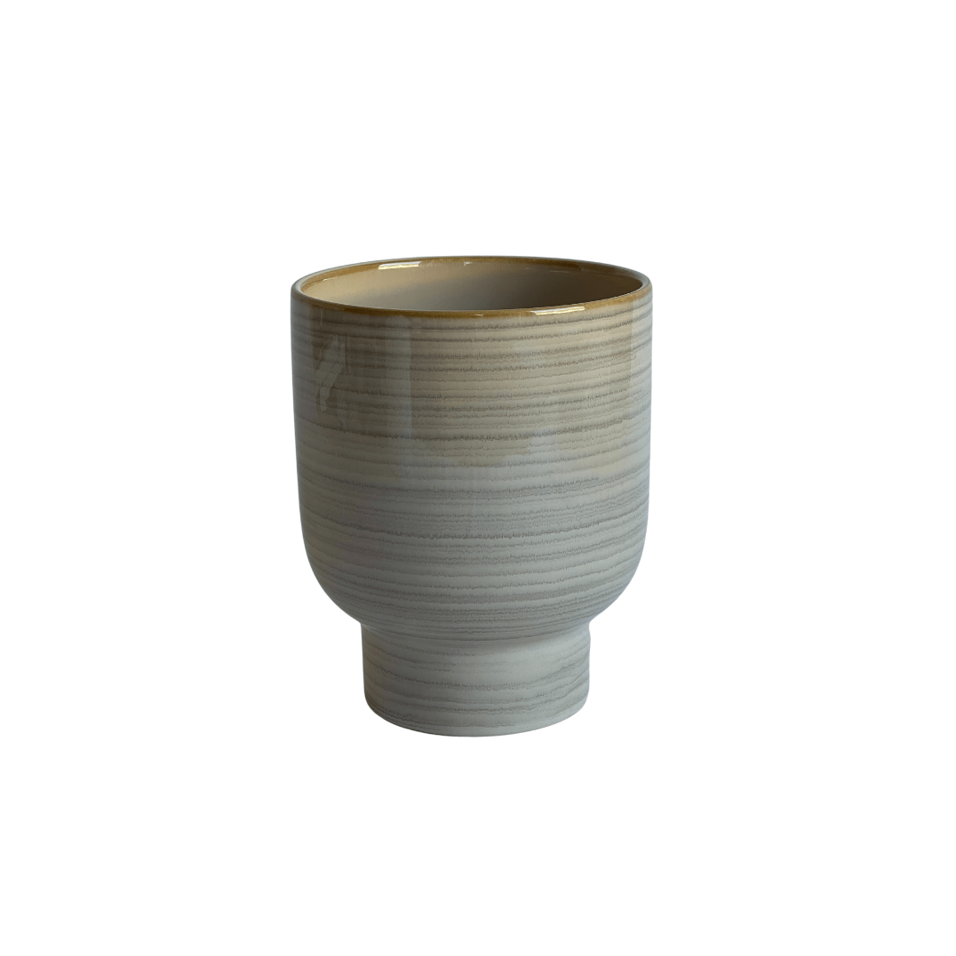 Cache-pot beige mat
