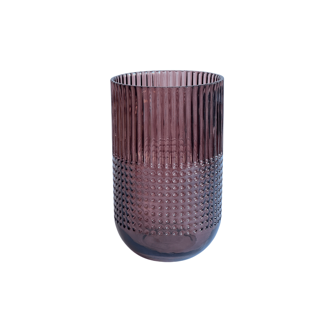 Vase nervuré coloré