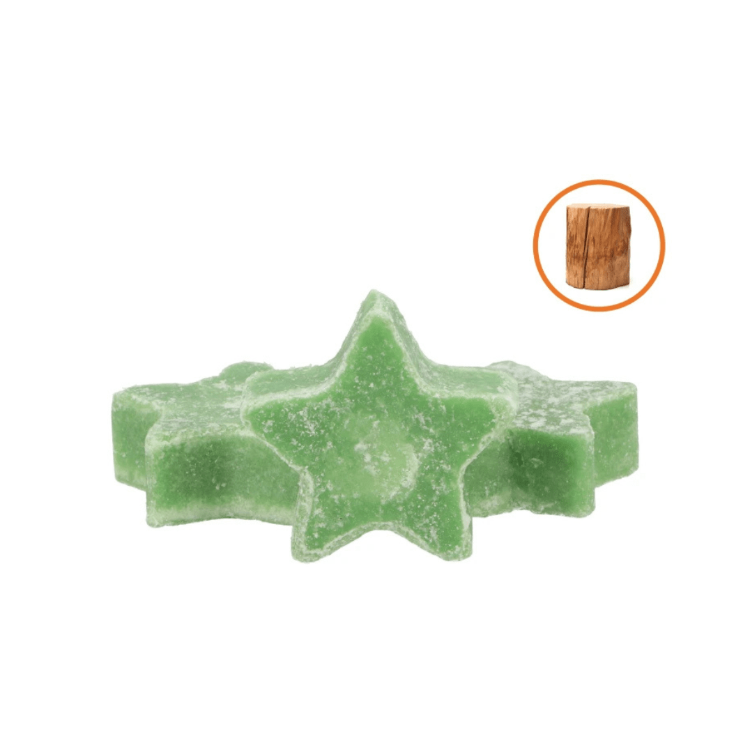Mini bougie en forme d’étoile au parfum bois de santal. Cire végétale. Bougie décorative et parfumée. Idéale en idée cadeau, décoration ou ambiance cocooning.