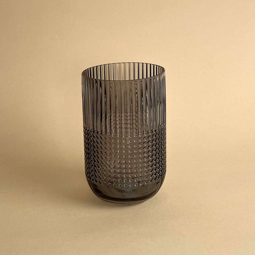 Vase nervuré coloré