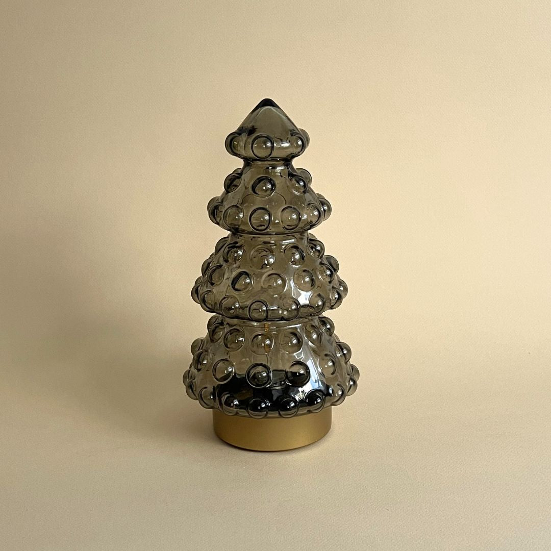 Lampe sapin en verre