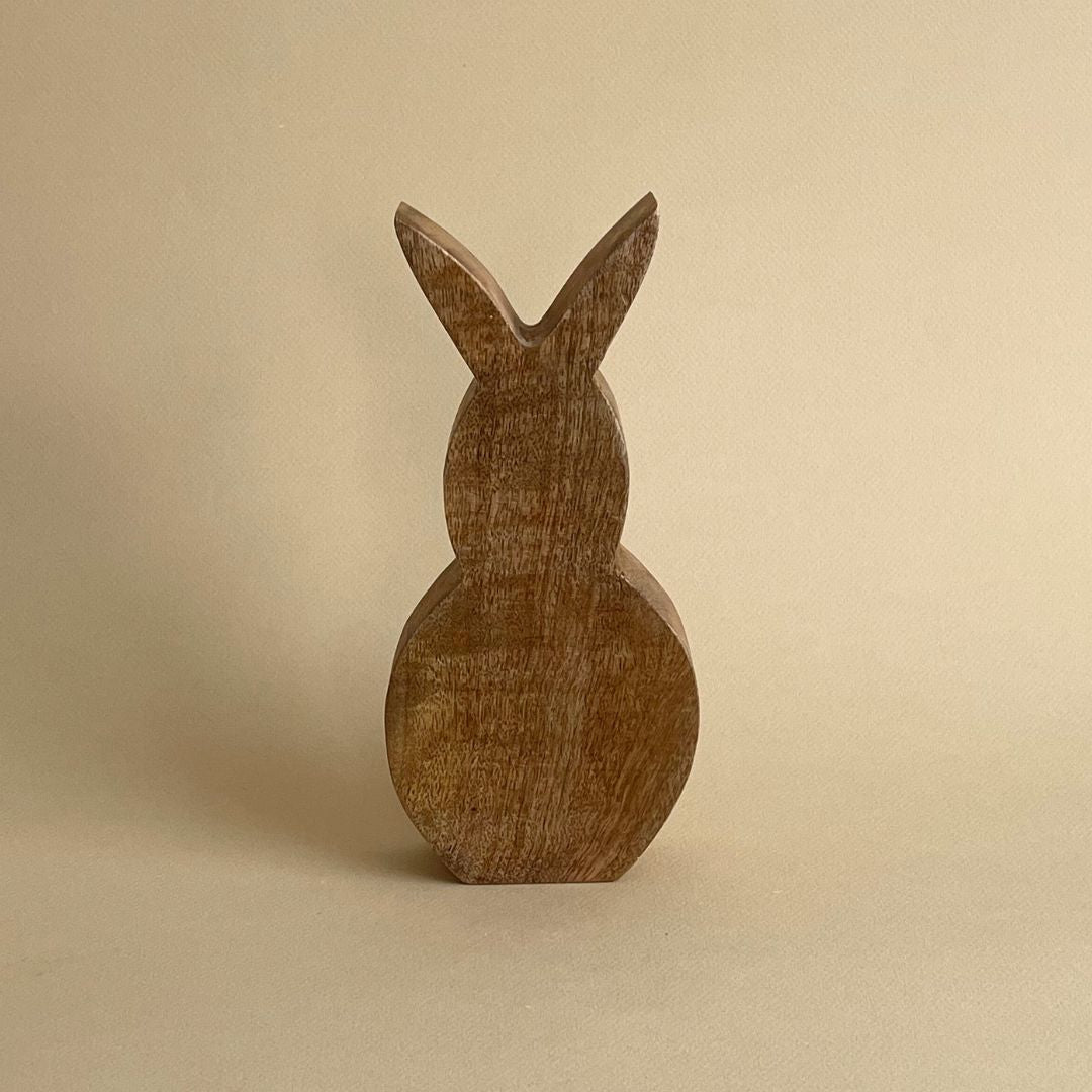 Silhouette lapin bois