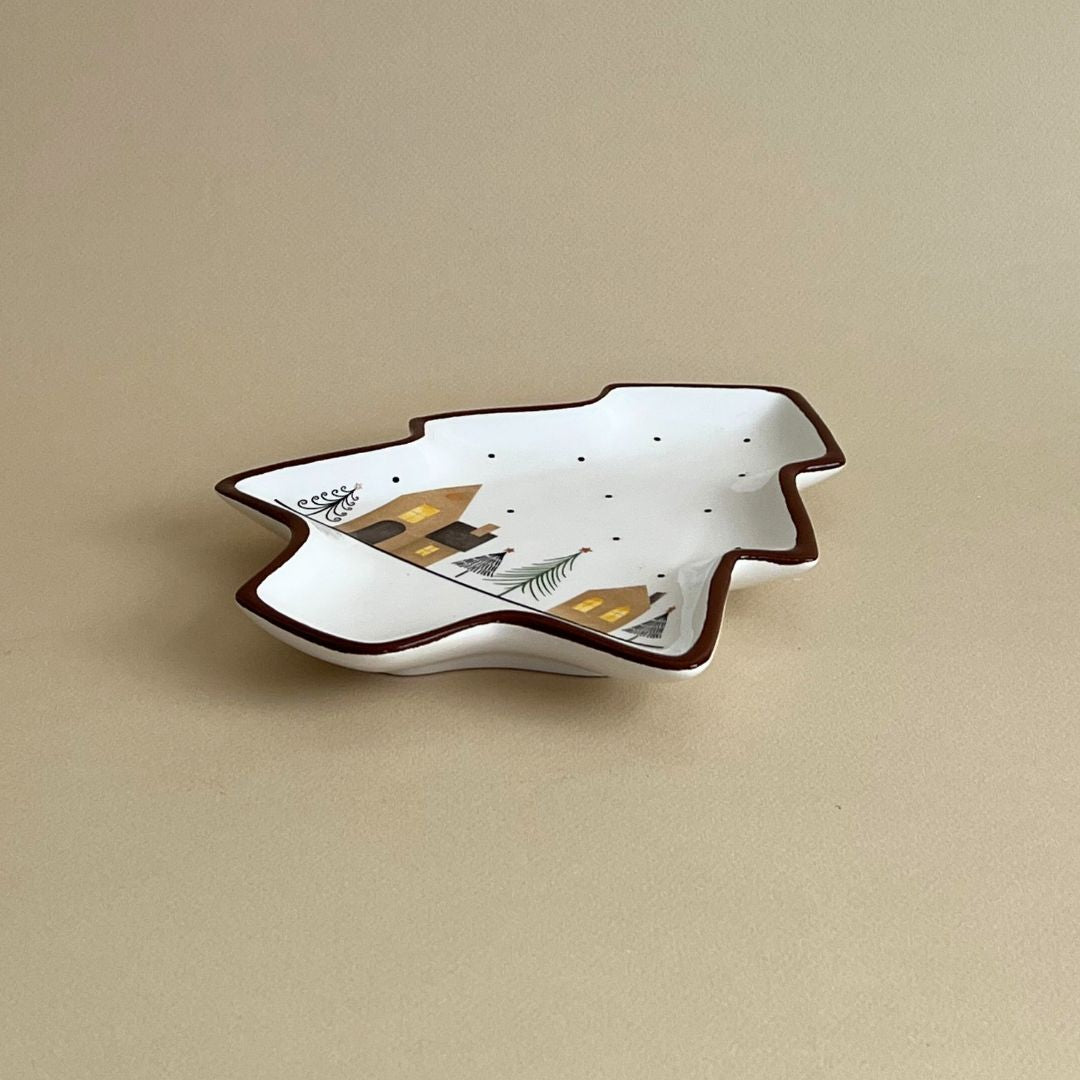Assiette en forme de sapin