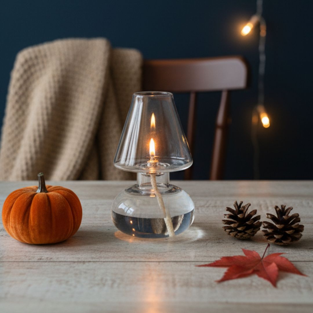 Bougie en verre dôme – Collection Automne Élégante