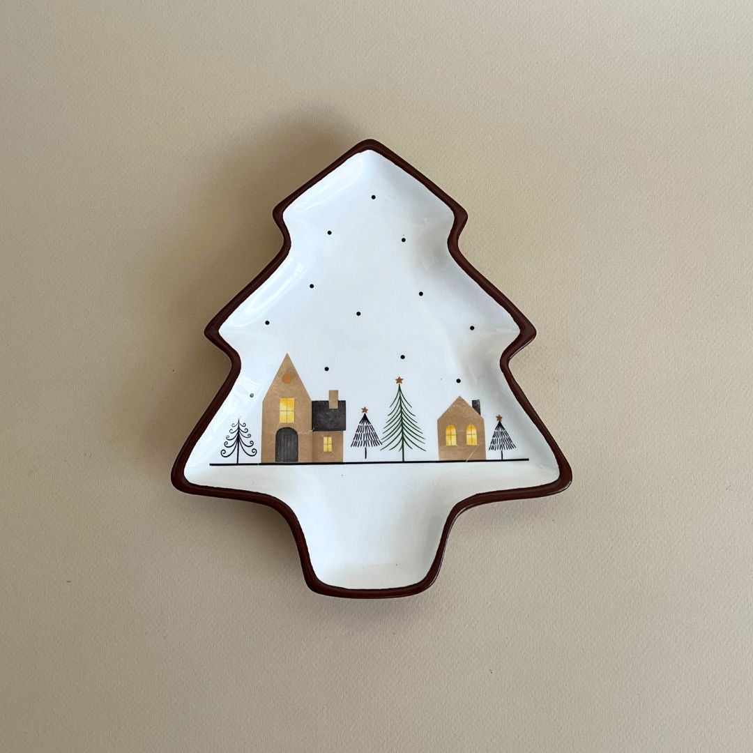 Assiette en forme de sapin