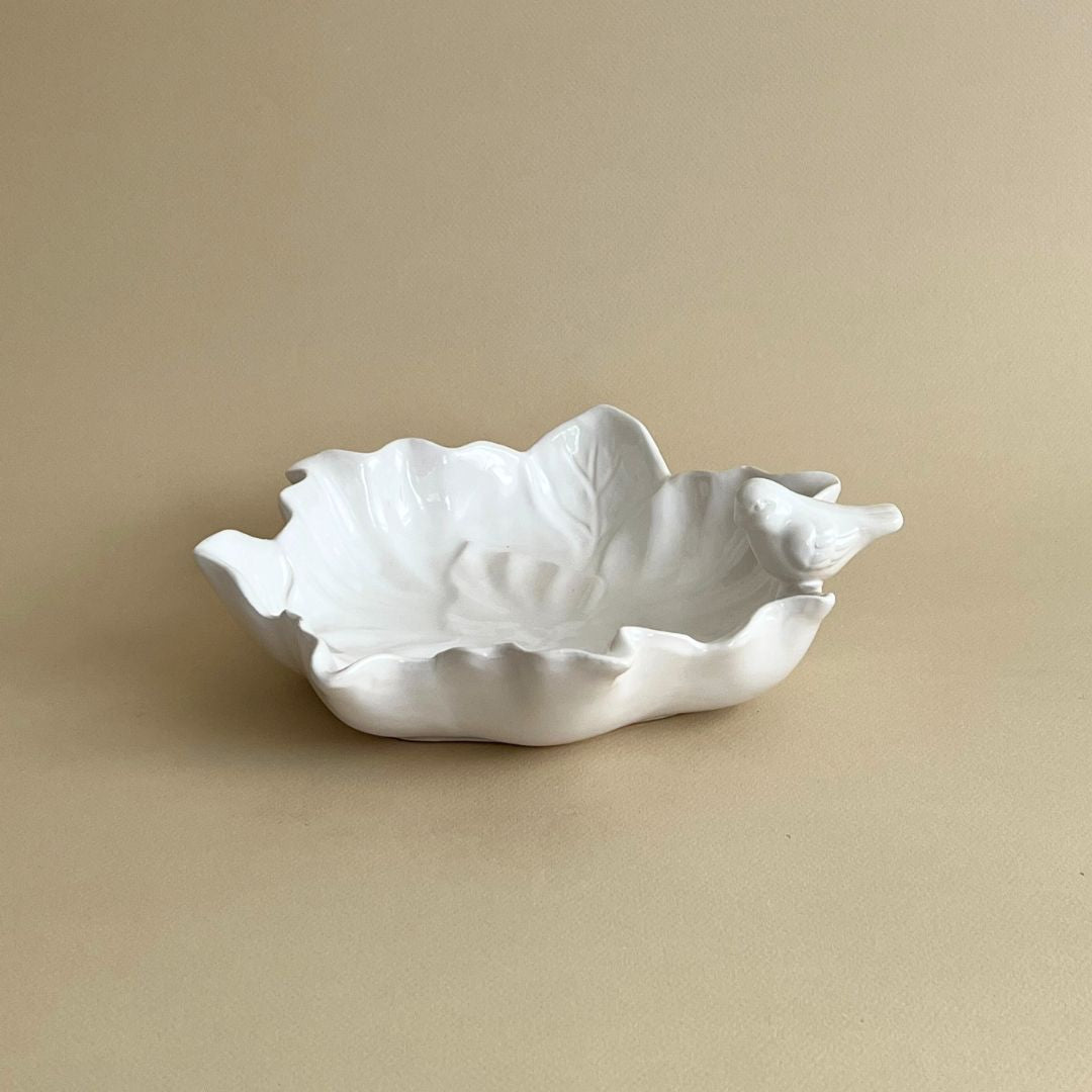 Coupelle feuille oiseau