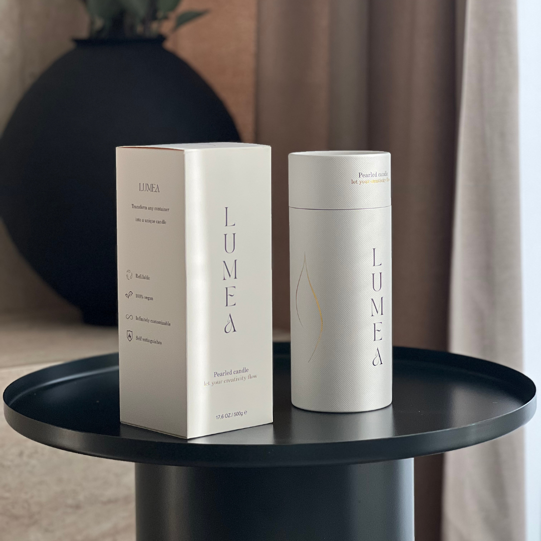 Bougie perlée 500g et mèches incluses