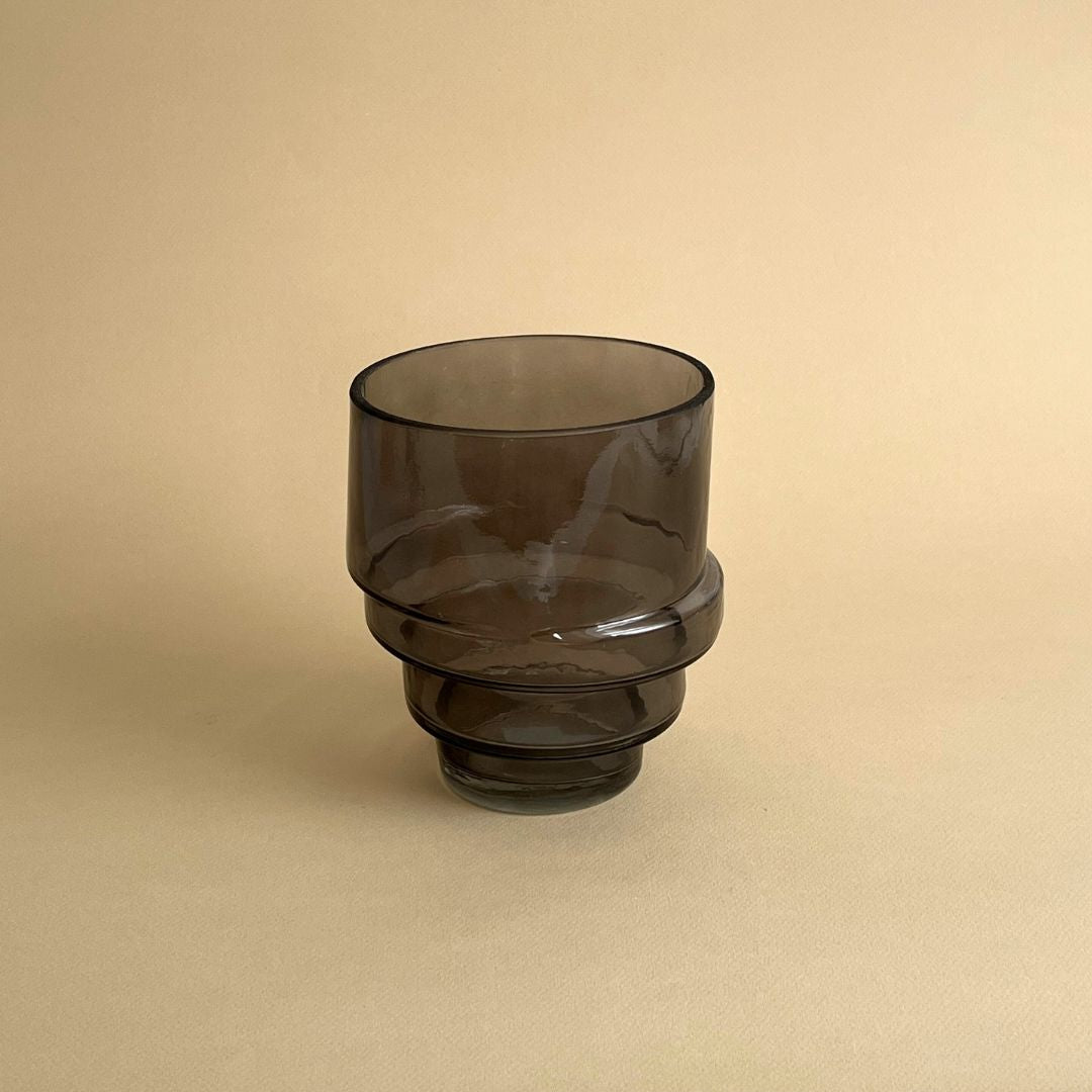 Vase verre bleu nuit