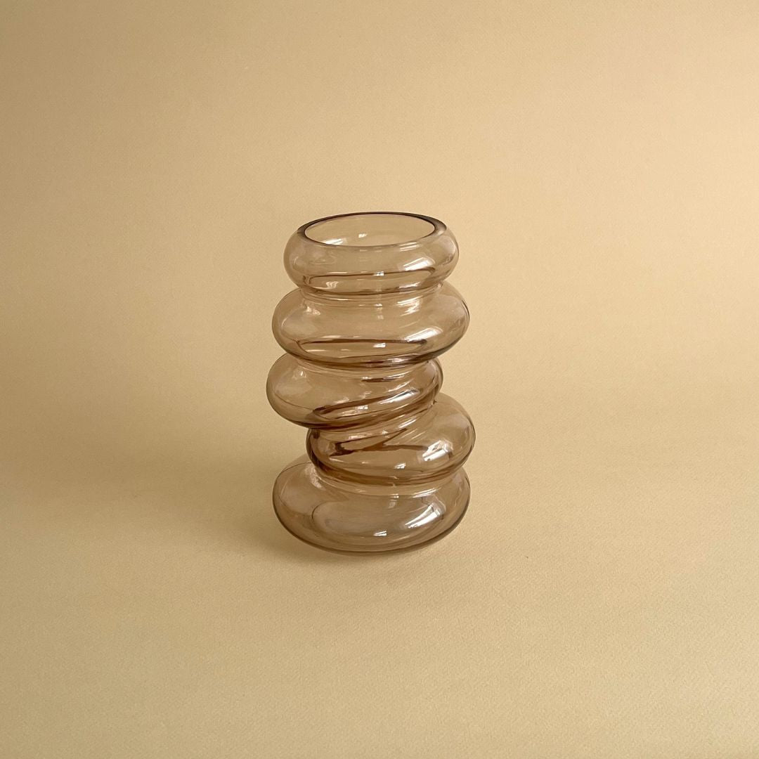 Vase anneaux verre