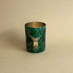 Bougeoir T-Light - Blanc et Vert