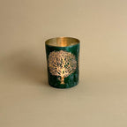 Bougeoir T-Light - Blanc et Vert