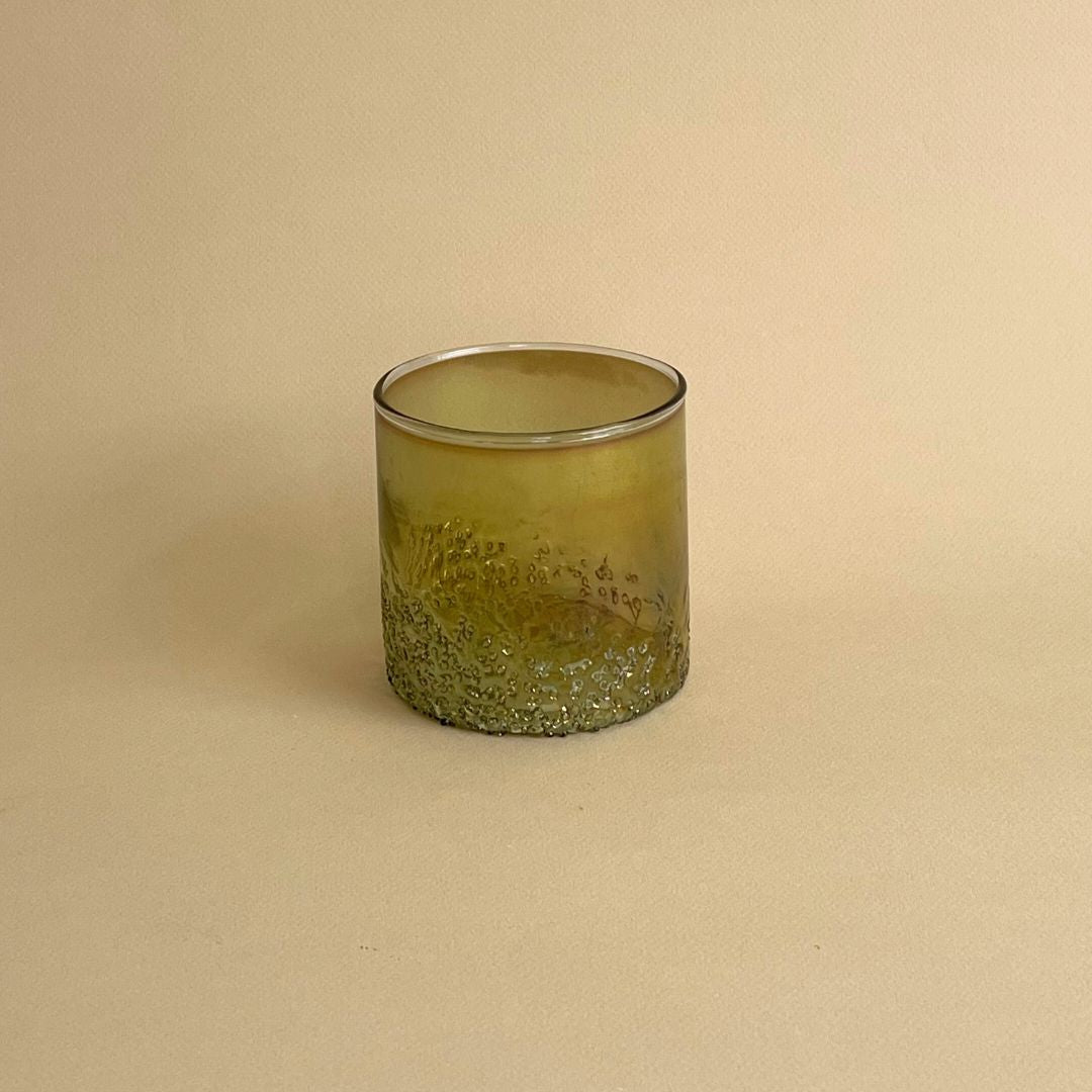 Pot de bougie en verre