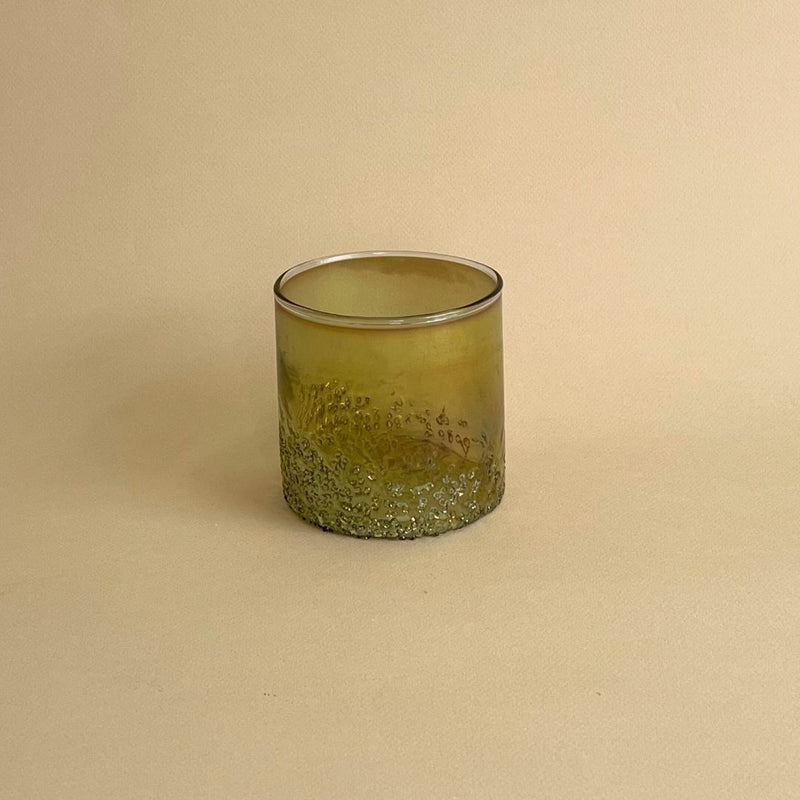 Pot de bougie en verre
