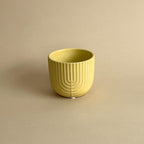Pot jaune strié