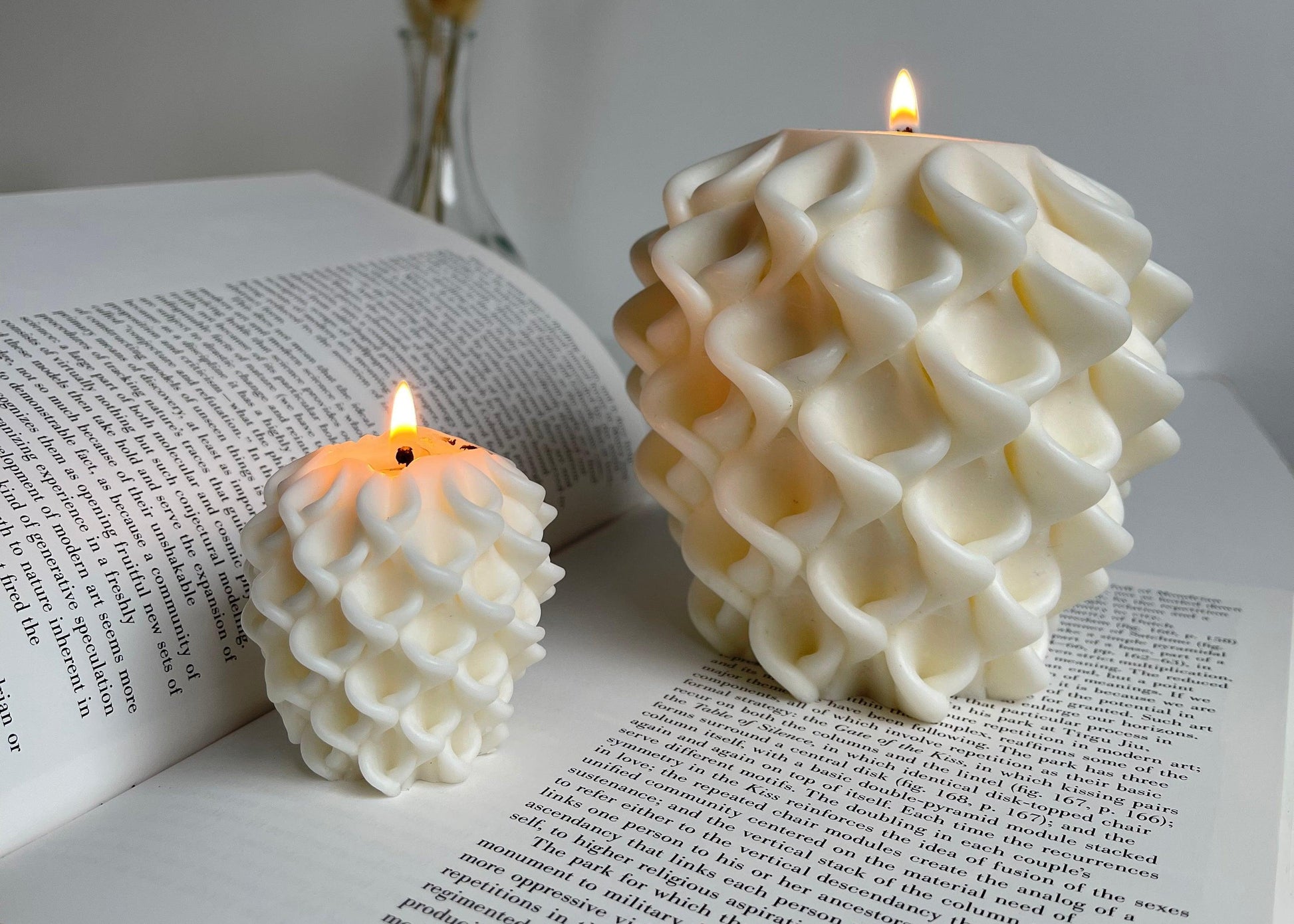 Bougie Wave Duo | Bougie décorative - Lumea Candle